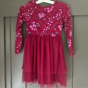 Carter's Burgundy and Pink Floral Dress
